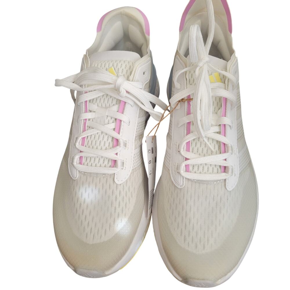 Adidas Avryn White Wonder Blue Women Athletic Running Sneakers Size 10 Mesh - Picture 1 of 8